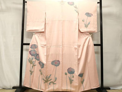 平和屋着物■訪問着　枝花文　暈し染め　正絹　逸品　CABH0712ev