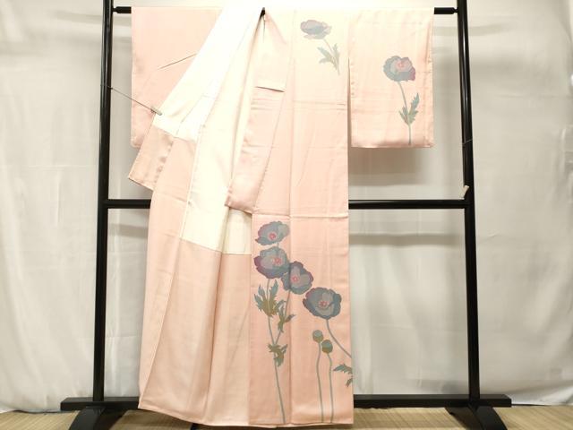 平和屋着物■訪問着　枝花文　暈し染め　正絹　逸品　CABH0712ev
