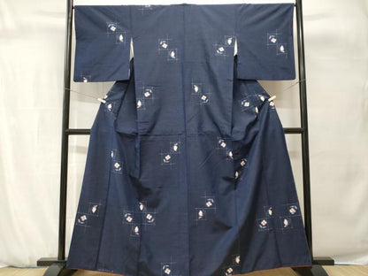 平和屋着物■上質な紬　花蝶文　やまと誂製　正絹　逸品　CABH0714ev