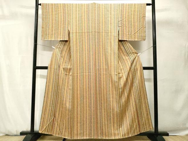 平和屋着物■上質な小紋　竹　正絹　逸品　未使用　CABH0716ev