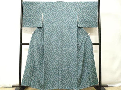 平和屋着物■上質な小紋　舞梅文　正絹　逸品　CABH0717ev