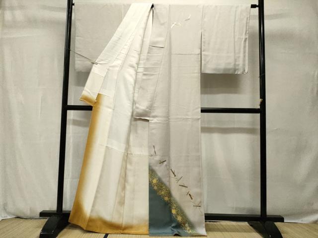 平和屋着物■訪問着　破れ色紙箔散らし文　暈し染め　金銀彩　さが美扱い　正絹　逸品　CABH0720ev