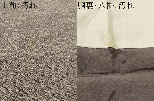 平和屋着物■上質な小紋　溢れ松葉文　鬼しぼ縮緬　正絹　逸品　CABH0729ev
