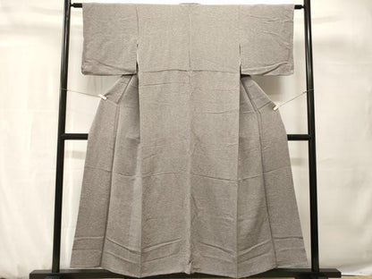 平和屋着物■上質な小紋　溢れ松葉文　鬼しぼ縮緬　正絹　逸品　CABH0729ev