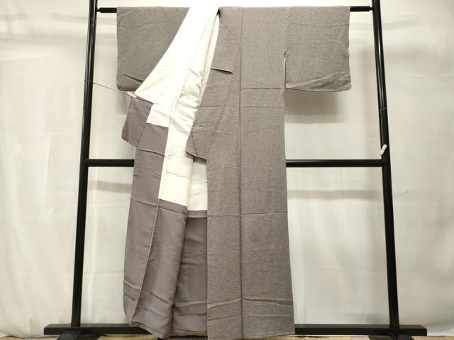 平和屋着物■上質な小紋　溢れ松葉文　鬼しぼ縮緬　正絹　逸品　CABH0729ev