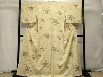平和屋着物■上質な小紋　松竹梅風景文　正絹　逸品　CABH0730ev
