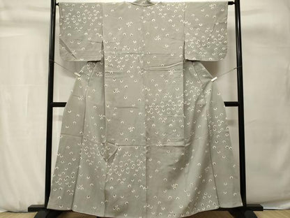 平和屋着物■訪問着　舞椿文　鬼しぼ縮緬　正絹　逸品　CABH0732ev