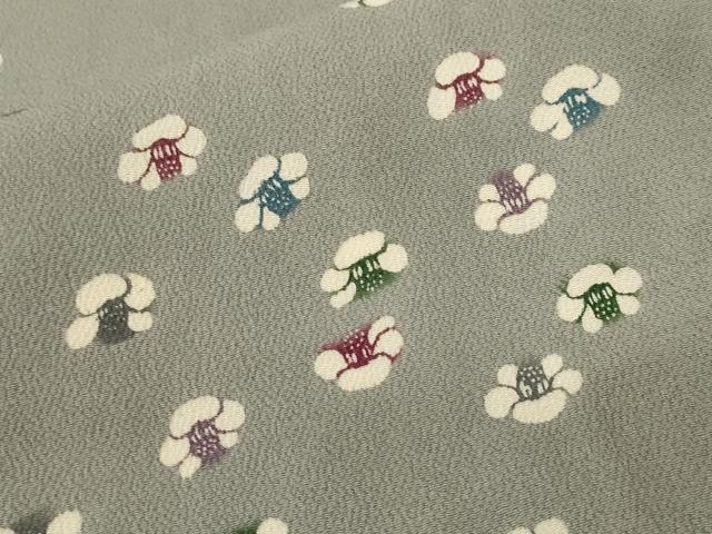 平和屋着物■訪問着　舞椿文　鬼しぼ縮緬　正絹　逸品　CABH0732ev