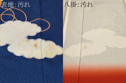 平和屋着物■訪問着　駒刺繍　几帳雲取り花文　金彩　正絹　逸品　CABH0733ev