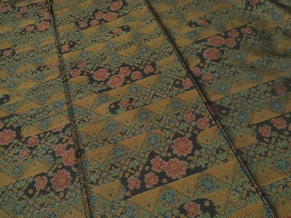平和屋着物■本場大島紬　幾何学花文　正絹　逸品　CABH0735ev