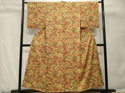 平和屋着物■上質な小紋　花唐草文　正絹　逸品　CABH0739ev