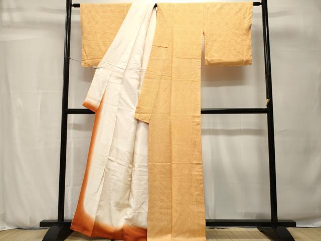 平和屋着物■大変加工の良い総絞り小紋　正絹　逸品　CABH0741ev