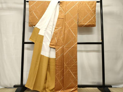 平和屋着物■上質な小紋　抽象文　正絹　逸品　未使用　CABH0745ev