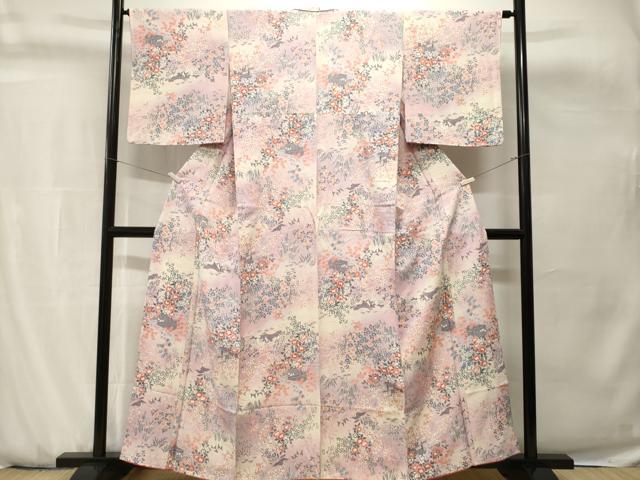 平和屋着物■上質な小紋　御所解文　暈し染め　正絹　逸品　CABH0754ev