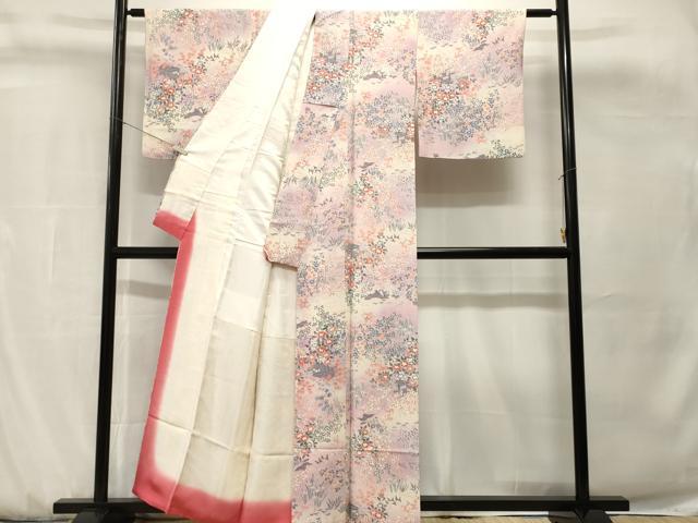 平和屋着物■上質な小紋　御所解文　暈し染め　正絹　逸品　CABH0754ev