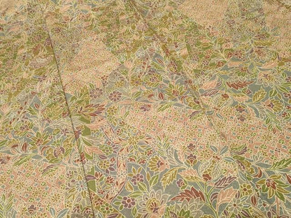 平和屋着物■上質な小紋　切嵌枝更紗花文　正絹　逸品　CABH0756ev