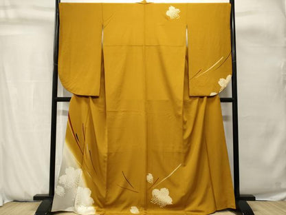 平和屋着物■小振袖　二尺袖　舞桜文　銀彩　正絹　逸品　CABH0757ev