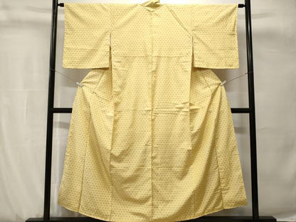 平和屋着物■上質な紬　井桁文様　正絹　逸品　CABH0761ev