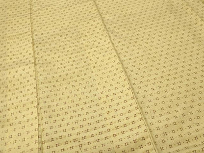 平和屋着物■上質な紬　井桁文様　正絹　逸品　CABH0761ev