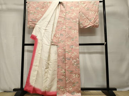 平和屋着物■上質な小紋　文箱扇面松花文　金彩　正絹　逸品　CABH0763ev