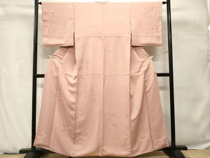 平和屋着物■上質な色無地　吉祥地紋　虹色　正絹　逸品　CABH0769ev