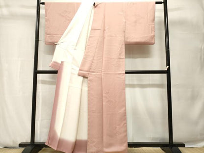 平和屋着物■上質な色無地　吉祥地紋　虹色　正絹　逸品　CABH0769ev
