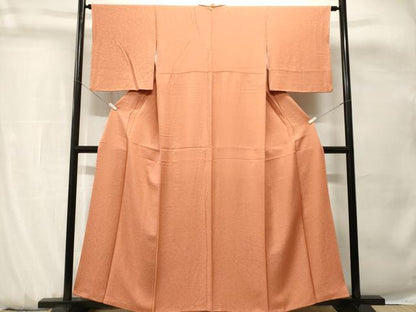 平和屋着物■上質な色無地　花唐草地紋　ときがら茶色　正絹　逸品　CABH0771ev