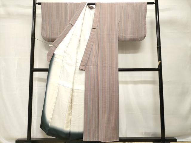 平和屋着物■上質な小紋　縞　正絹　逸品　CABH0788ev