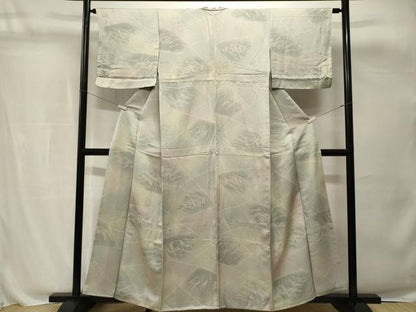 平和屋着物■上質な小紋　切嵌枝葉文　暈し染め　正絹　逸品　CABH0789ev