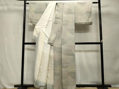 平和屋着物■上質な小紋　切嵌枝葉文　暈し染め　正絹　逸品　CABH0789ev
