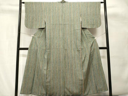 平和屋着物■上質な小紋　縞　正絹　逸品　CABH0792ev