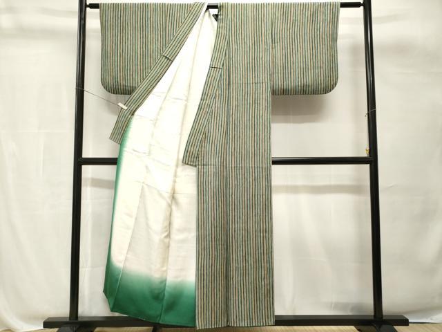 平和屋着物■上質な小紋　縞　正絹　逸品　CABH0792ev