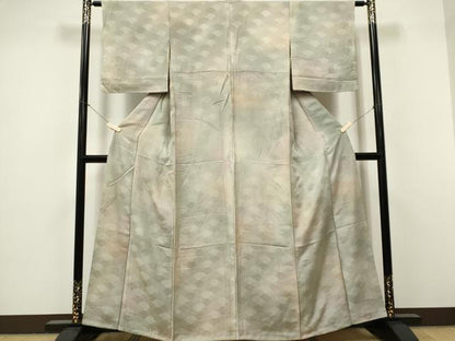 平和屋着物■上質な小紋　霞文　青海波地紋　暈し染め　正絹　逸品　CABH0801ou