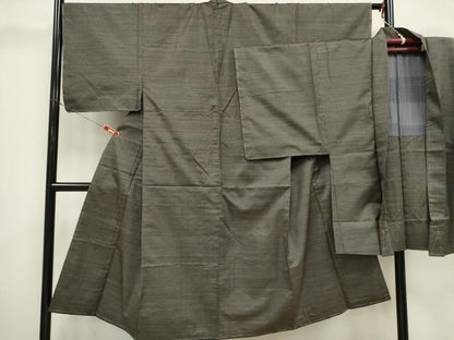 平和屋着物■男性　本場大島紬　アンサンブル　亀甲柄　正絹　逸品　未使用　CABH0808ou