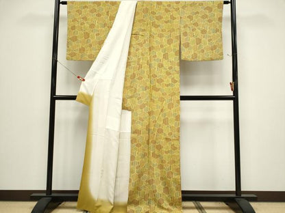 平和屋着物■上質な小紋　幾何学文　正絹　逸品　CABH0816ou