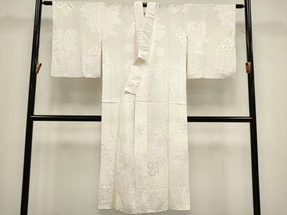 平和屋着物■長襦袢　無双仕立て　舞梅地紋　正絹　逸品　CABH0821ou