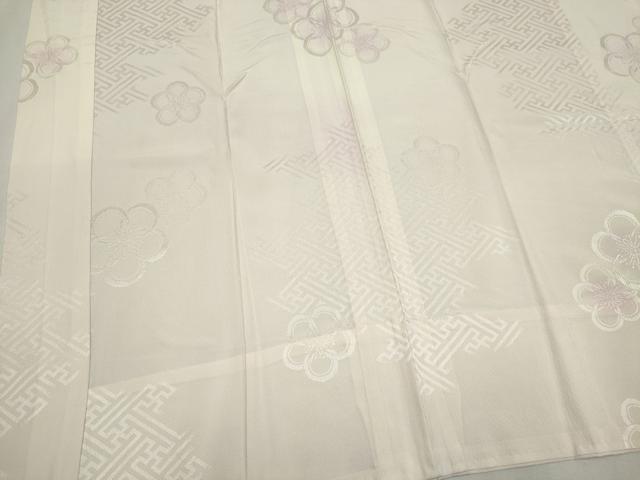 平和屋着物■長襦袢　無双仕立て　舞梅地紋　正絹　逸品　CABH0821ou