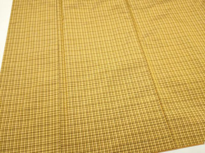平和屋着物■本場縞大島紬　格子柄　正絹　逸品　未使用　CABH0828ou
