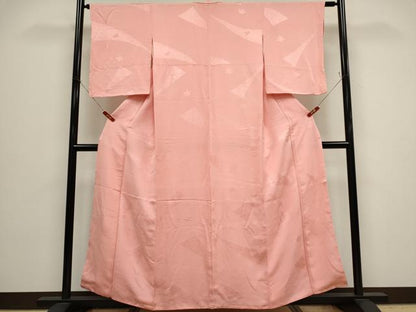 平和屋着物■上質な色無地 舞楓地紋 珊瑚色 高島屋扱い 正絹 逸品 CABH0832ou