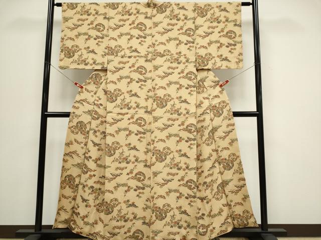 平和屋着物■上質な小紋 草花文 正絹 逸品 CABH0833ou