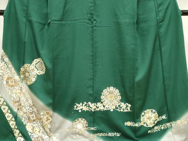 平和屋着物■訪問着 正倉院花文 暈し染め 金銀彩 正絹 逸品 CABH0834ou