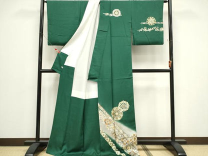 平和屋着物■訪問着 正倉院花文 暈し染め 金銀彩 正絹 逸品 CABH0834ou