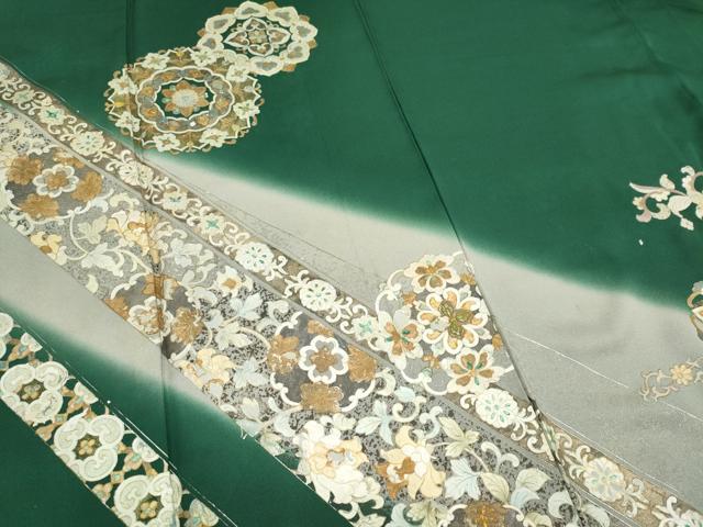 平和屋着物■訪問着 正倉院花文 暈し染め 金銀彩 正絹 逸品 CABH0834ou