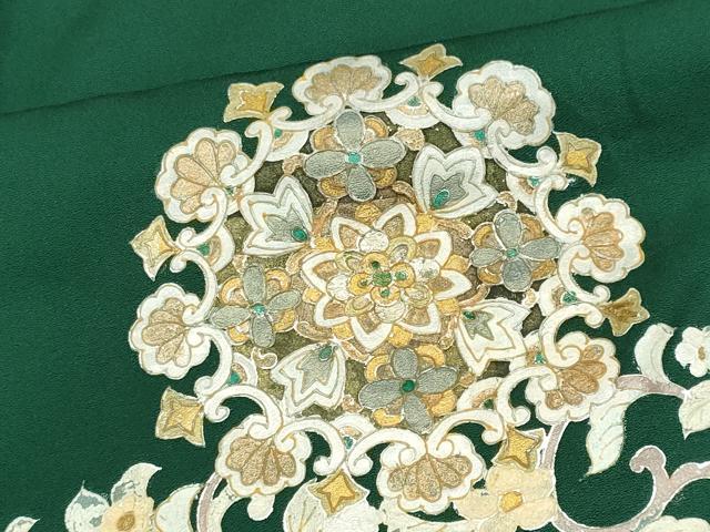 平和屋着物■訪問着 正倉院花文 暈し染め 金銀彩 正絹 逸品 CABH0834ou