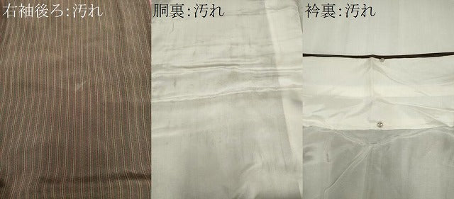 平和屋着物■上質な小紋 縞 正絹 逸品 CABH0836ou