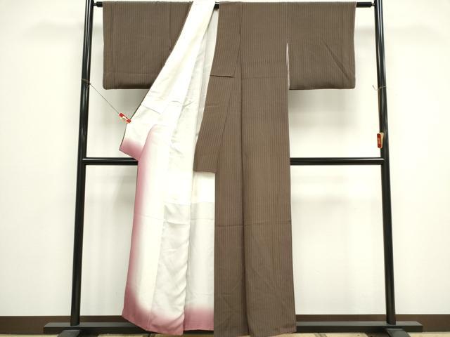 平和屋着物■上質な小紋 縞 正絹 逸品 CABH0836ou
