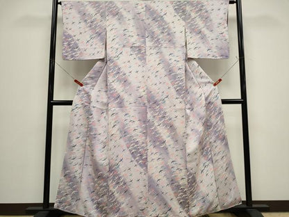 平和屋着物■上質な小紋 飛鶴文 暈し染め 正絹 逸品 CABH0837ou