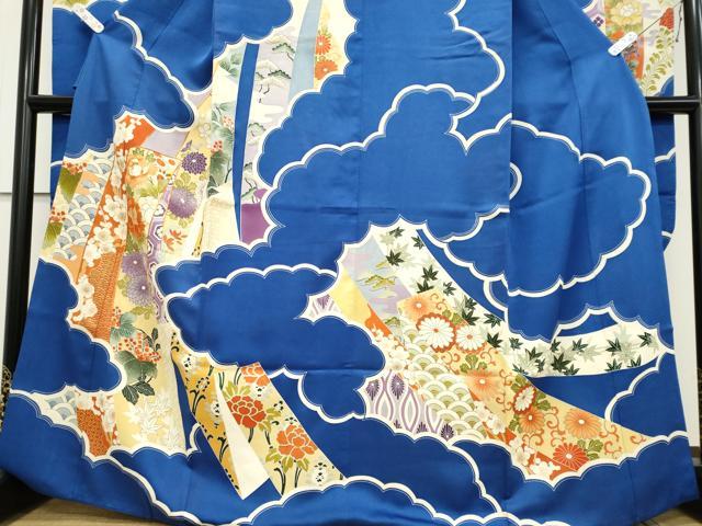 平和屋着物■豪華振袖 駒刺繍 雲取り吉祥草花文 金彩 正絹 逸品 CABH0843ou