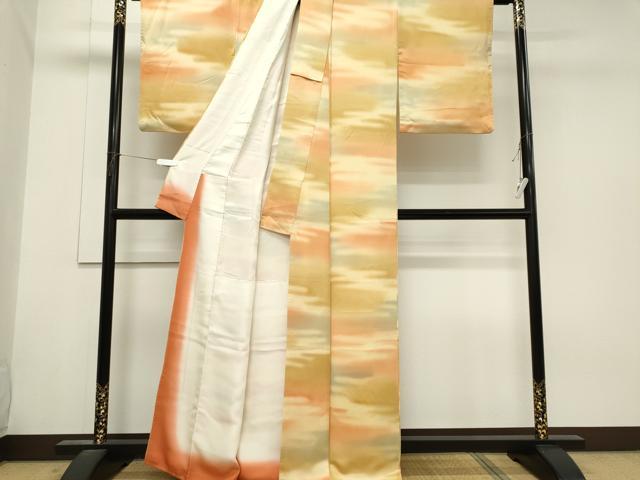 平和屋着物■上質な小紋 霞文 暈し染め 正絹 逸品 CABH0847ou