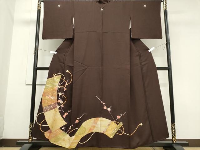 平和屋着物■中国三大刺繍 相良刺繍 色留袖 絵巻枝梅文 金銀彩 正絹 逸品 CABH0849ou